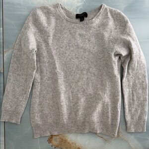 Club Monaco Light Gray Crewneck Cashmere-Blend Sweater